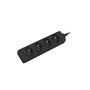 Prelungitor pentru UPS, lungime 1 m, 4 prize cu soclu CEE 7/5 , Lanberg 41950, IEC 320 C14, 2500 W, negru