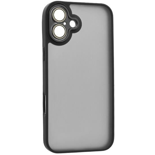 Gigapack Apple iPhone 16 Plus 5G szilikon tok akril hátlappal fekete (GP-160101) (GP-160101)