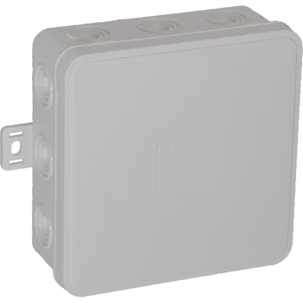 Doboz n/t CLICK, IP54, 12 Tömszelence, 100x100x41mm, Fehér, 32 Db.