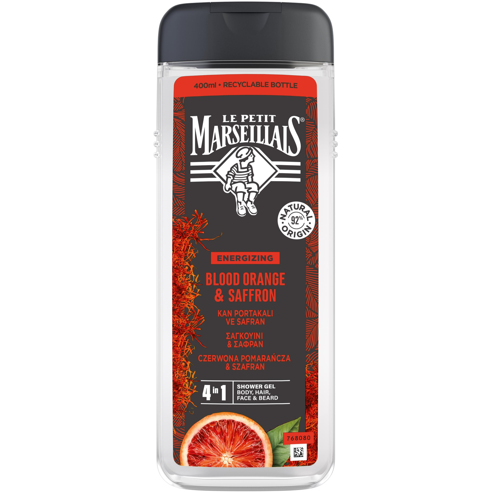 Le Petit Marseillais Tusfürdő Vérnarancs és Sáfrány 400 ml (3574661715926)