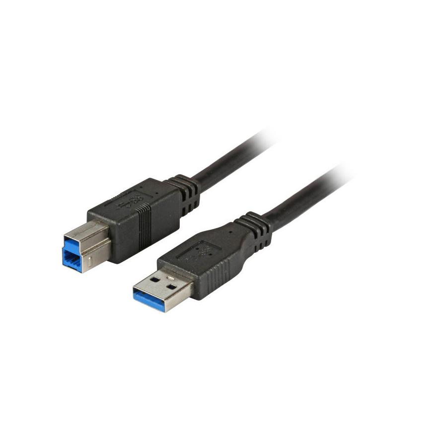 EFB USB3.0 Anschlusskabel A-B,St-St,3,0m,schwarz,Premium (K5236.3)