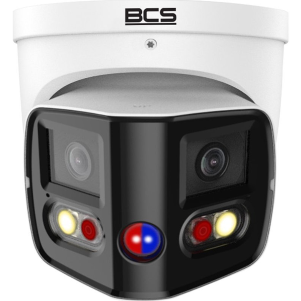 BCS BCS-L-PEIP2X4FCR2L2-Ai1 8MP IP kupola kamera panorámás látványgal és NightColor technológiával