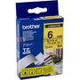 Brother Gloss Laminated Labelling Tape - 6mm, Black/Yellow етикетна лента TZ