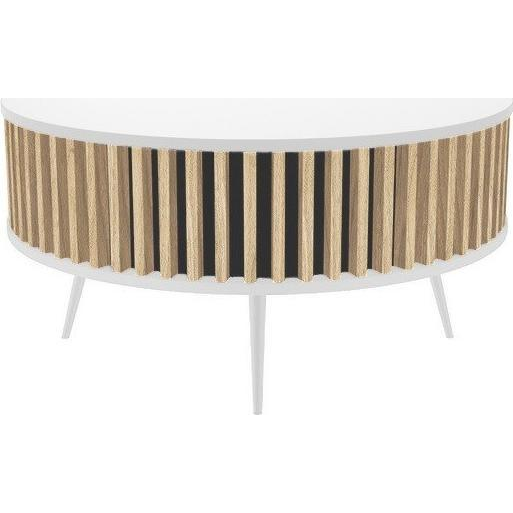 WM-Meble Arlington Dohányzóasztal Artisan/Fehér (ŁAWA RONDA BIEL/ART)