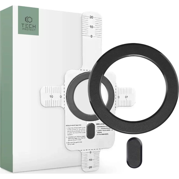  4kom.pl Blaszka magnetyczna Pierścień Uchwyt Magmat MagSafe Univerall Magnetic Ring Black