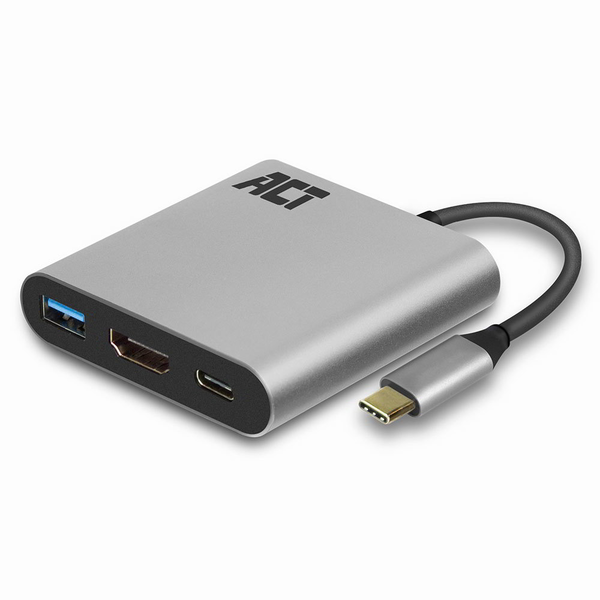 ACT AC7022 USB grafický adaptér 4096 x 2160 px Šedá