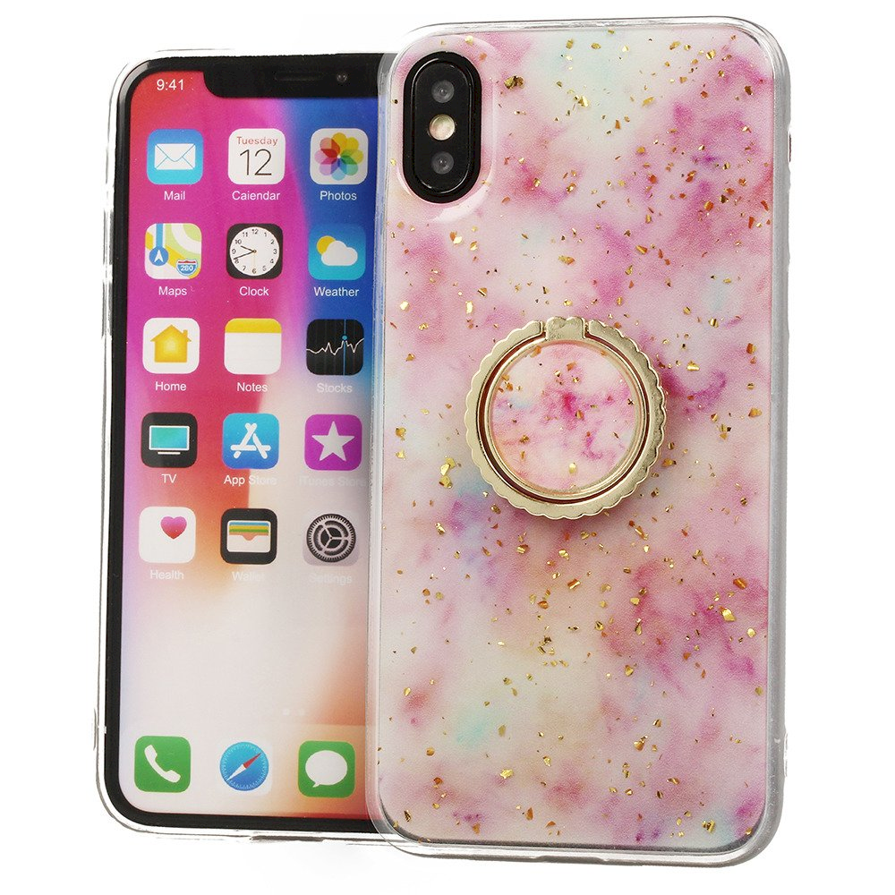 Fusion Marble Apple iPhone 11 Pro Szilikon Tok - Pink/Mintás (FSN-MR-IPH-11P-PI)