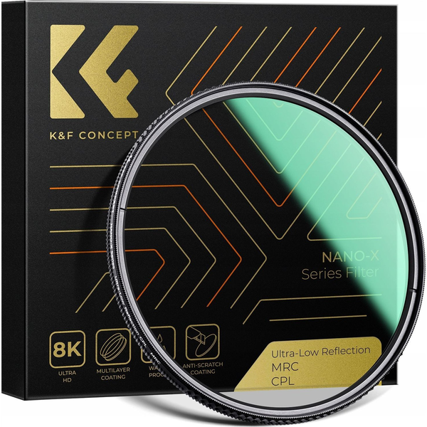 Filtr Kf FILTR Polaryzacyjny CPL K&F CONCEPT NANO-X Ultra-Low Reflection 55mm 55 mm / KF01.2475