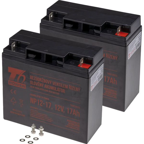 Battery set T6 Power for APC Smart-UPS SU1400X93, VRLA, 12 V