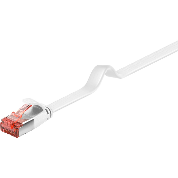 Goobay U/FTP CAT6 Lapos Patch kábel 0.25m - Fehér
