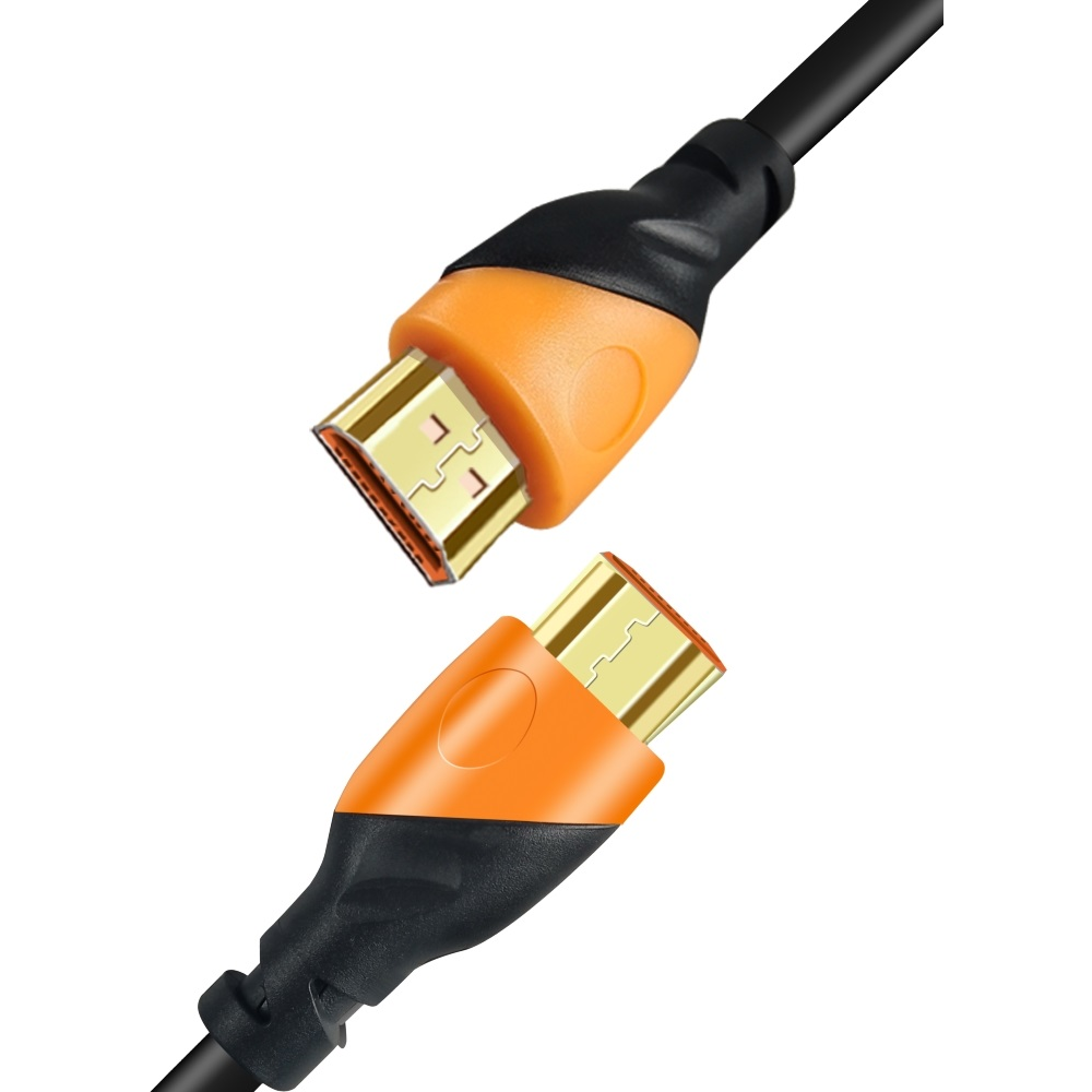 Iris HDMI v2.0 - HDMI kábel 2m - Fekete/Narancssárga (CX-110)