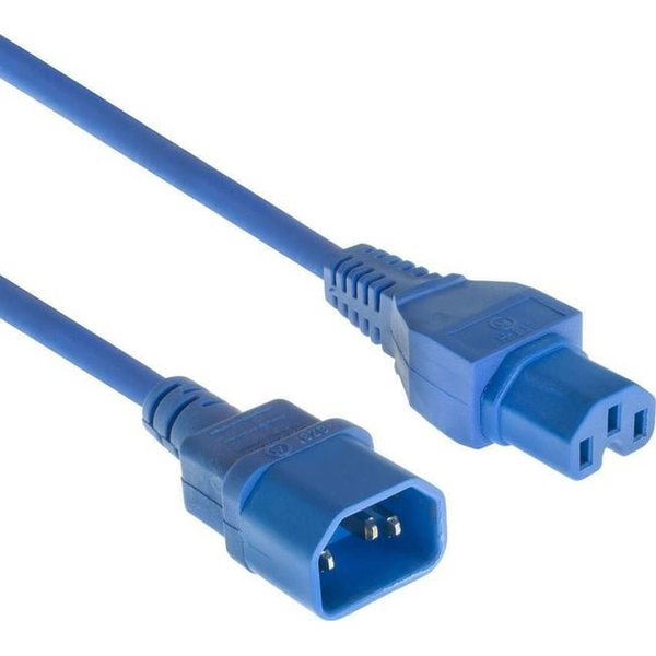 Microconnect PE1415B18 cavo di alimentazione Blu 1,8 m Accoppiatore C14 Accoppiatore C15