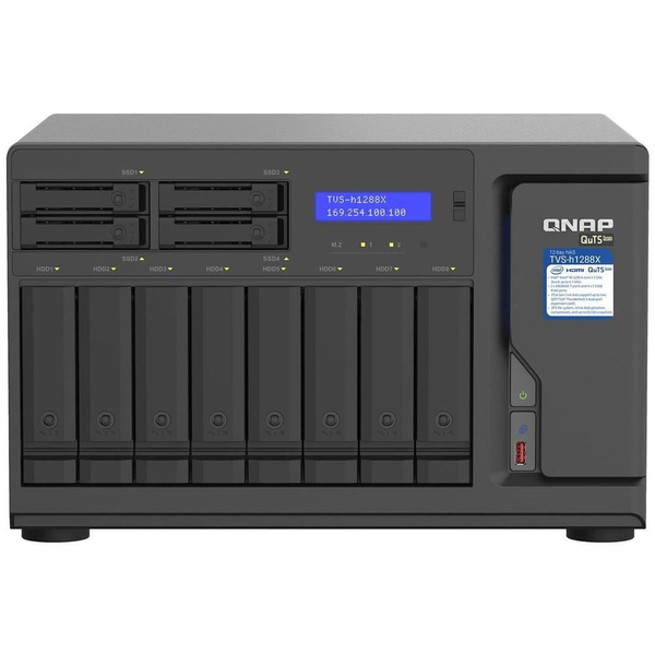 QNAP TVS-h1288X NAS Tower Intel® Xeon® W-1250 16 GB DDR4 QuTS hero Sort
