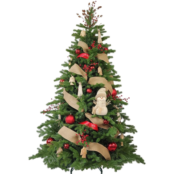 LAALU karácsonyfa feldíszítve - Az erdő titkai, 64 dísz, 210 cm