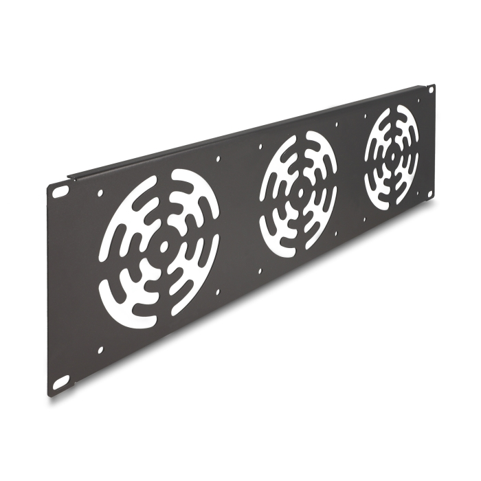 Delock 19 rack takaró 3 ventilátor számára 120 x 120 mm méretű 3U sötétszürke (66747) (66747)