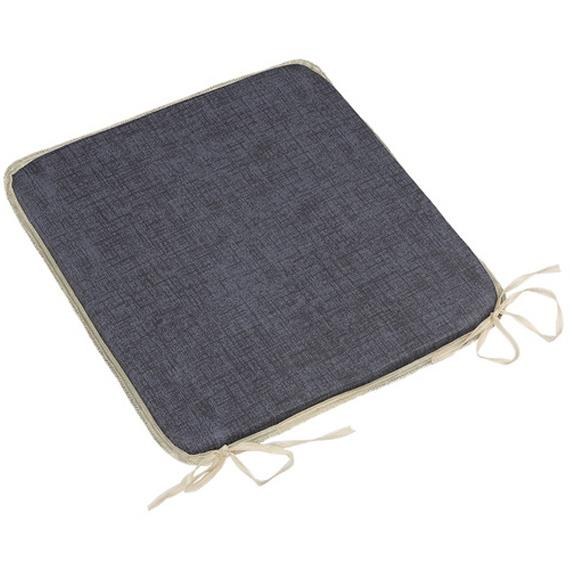 Bellatex seat cushion Lada 34/047, smooth, 40 × 40 cm, graphite Uni (10392)
