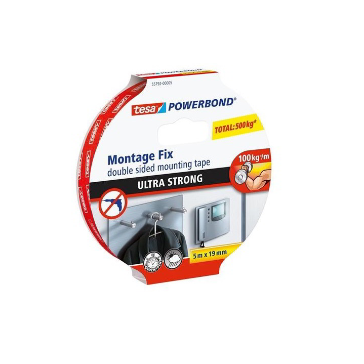 Tesa Powerbond Kétoldalas ragasztószalag 19 mm x 5 m (55792-00005-01)
