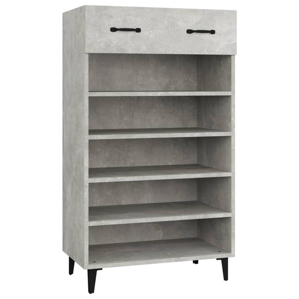 Pantofar, gri beton, 60x35x105 cm, lemn compozit