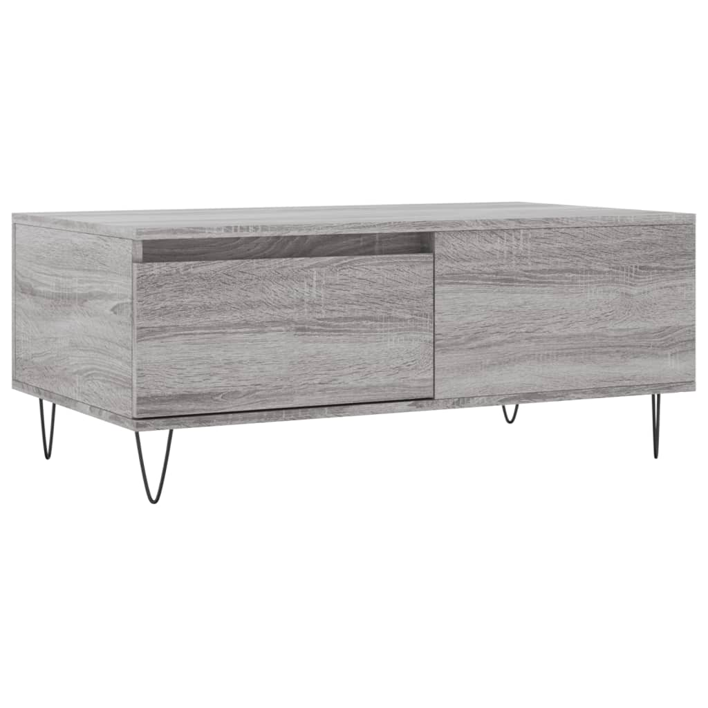 szürke sonoma színű szerelt fa dohányzóasztal 90 x 50 x 36,5 cm (830810)