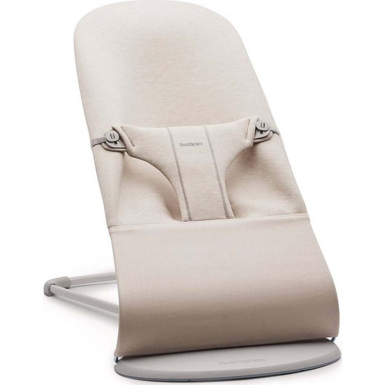 Babybjörn Bliss 3D Jersey Light Beige pihenőszék, világosszürke konstrukció ( )