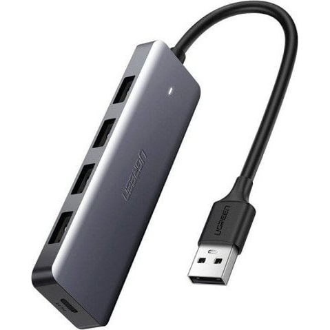 Ugreen 4 az 1-ben Hub Adapter - 4 Usb, Szürke (50985B)