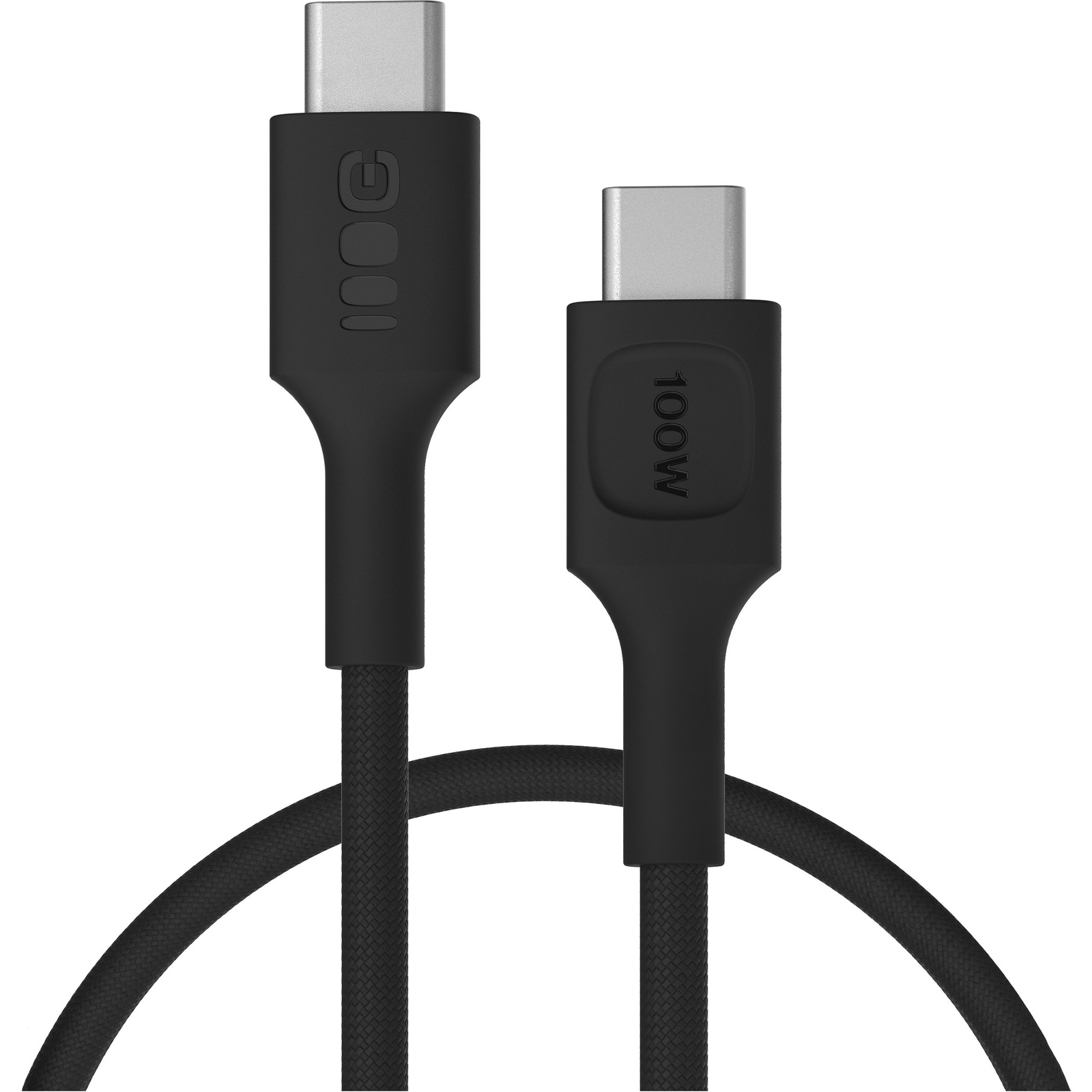 USB-C Kábel 0,3m 100W GreenCell PowerStream Gyors Töltés PD Párduc Fekete KABGC100PS30PB (5904326376076)