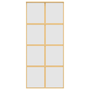 aranyszínű ESG tejüveg és alumínium tolóajtó 90 x 205 cm