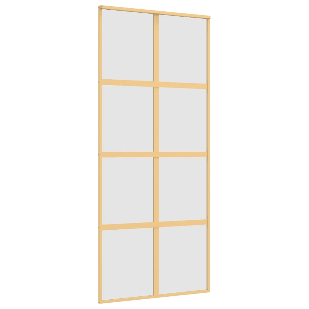 aranyszínű ESG tejüveg és alumínium tolóajtó 90 x 205 cm (155188)