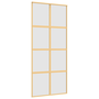 aranyszínű ESG tejüveg és alumínium tolóajtó 90 x 205 cm