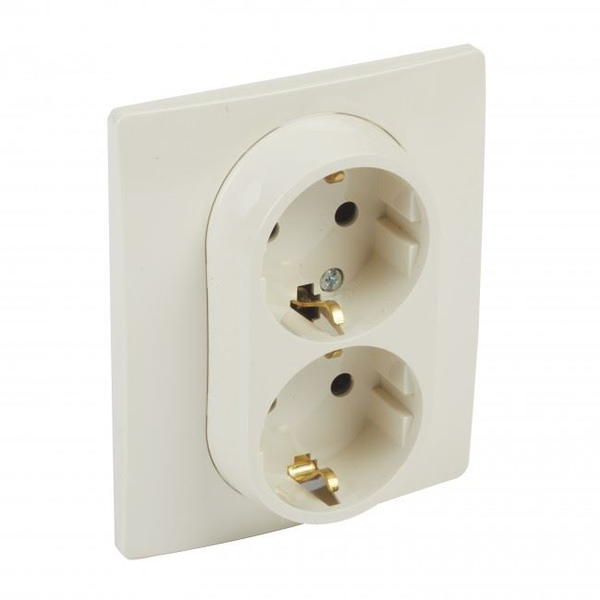 Legrand Niloé bézs 2x2P+F csatlakozóaljzat (764634)
