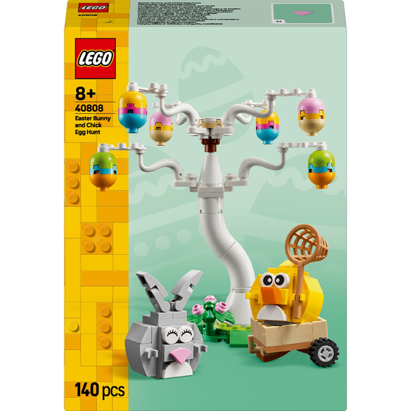 LEGO Iconic 40808 Veľkonočný zajačik, kuriatko a zbieranie vajíčok