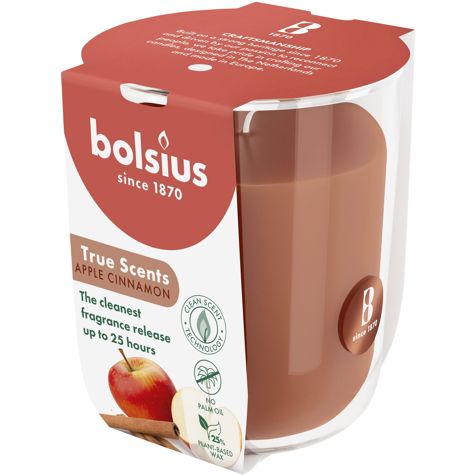 BOLSIUS Apple Cinnamon 25 óra (8717847188427)