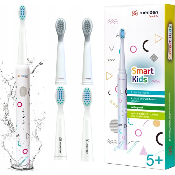 Meriden Smart Kids 5+ бяла електрическа четка за зъби