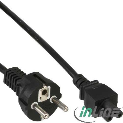 InLine 4043718099153 Stromkabel Schwarz 3 m CEE7/7 C5-Koppler