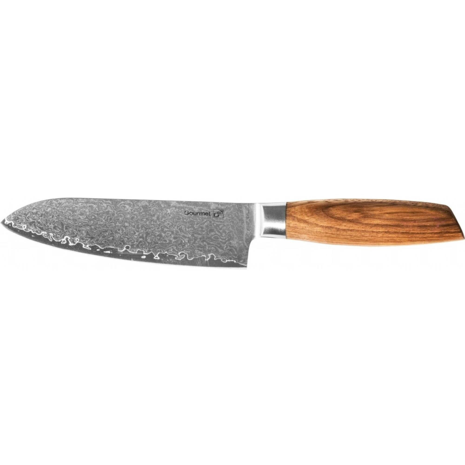G21 Gourmet Damascus Santoku kés, zebrafa markolat, 17 cm (NB-P2699-SAN)