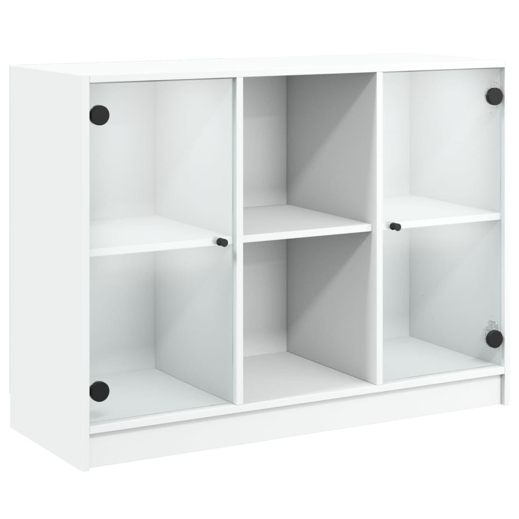 fehér szerelt fa tálalószekrény 101,5 x 37 x 75,5 cm (3295871)