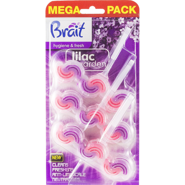  Brait Brait Hygiene & Fresh Kostka toaletowa do WC 2-fazowa Lilac Garden 1op.-3x45g