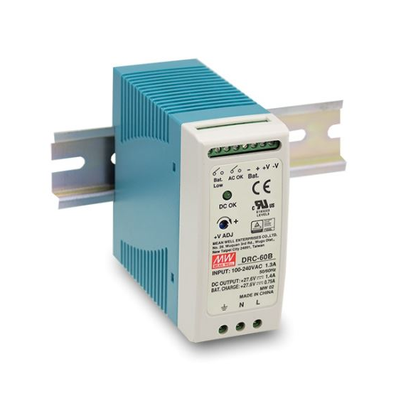 Mean Well DIN sines tápegység 59.34W 27.6VDC (DRC-60B) (DRC-60B)