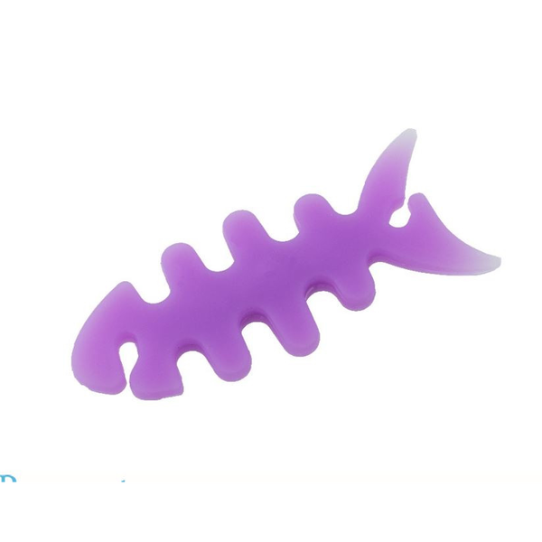 Univerzális fülhallgató tartó, 3D hal minta, lila