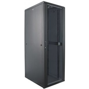 Intellinet 713092 шкаф за монтиране на апаратура 26U Самостоятелно стояща поставка Черен