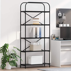 Könyvespolc Musta tammi 80 x 30 x 183 cm Faanyag