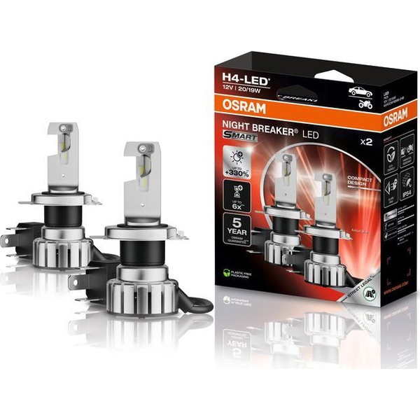 OSRAM NIGHT BREAKER LED SMART H4, +330%-kal több fényerő