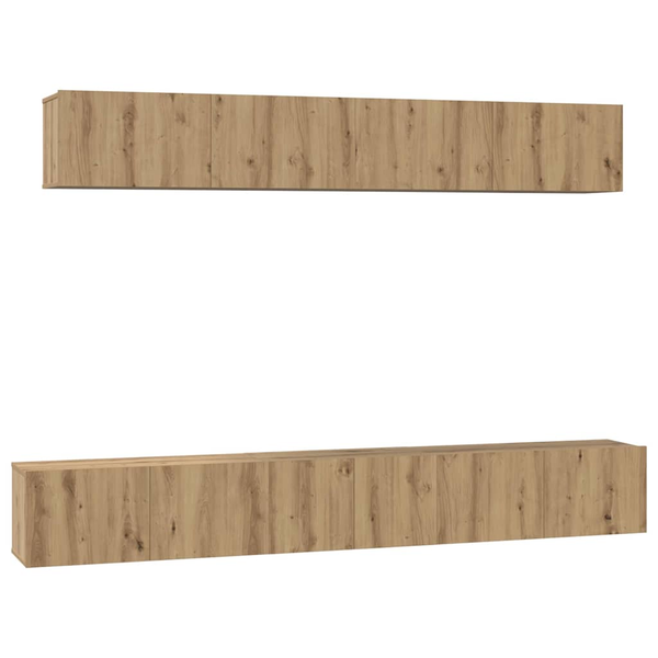 Set dulap TV 5 pcs stejar artizanal 80 x 30 x 30 cm Mediu