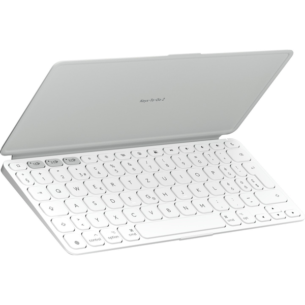 Logitech Keys-To-Go 2 Pale Grey - mobile kabellose Tastatur fr Tablets & Notebooks