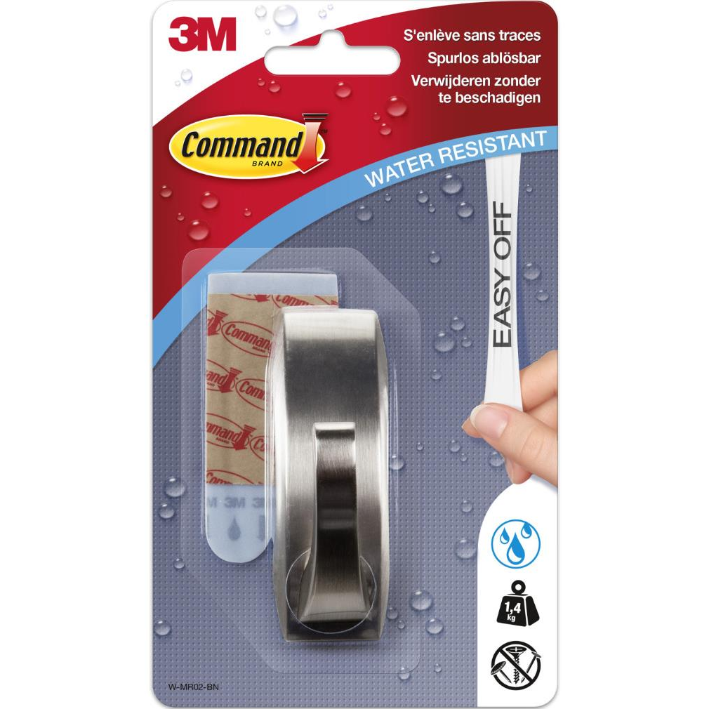 3M Command™ öntapadós akasztó polírozott alumíniumból, 1400 g teherbírás (WMR02BN)