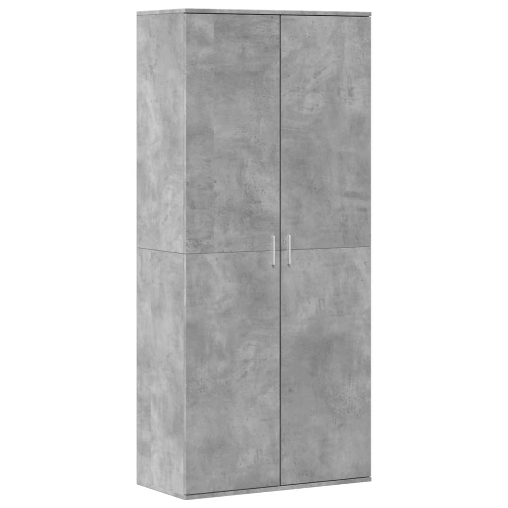 betonszürke forgácslap cipősszekrény 80 x 39 x 178 cm (3276675)