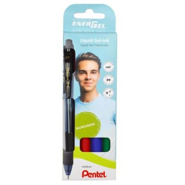 Pentel: EnerGelX zseléstoll - 4 db-os szett, alapszínek (BL107-4) (BL107-4)