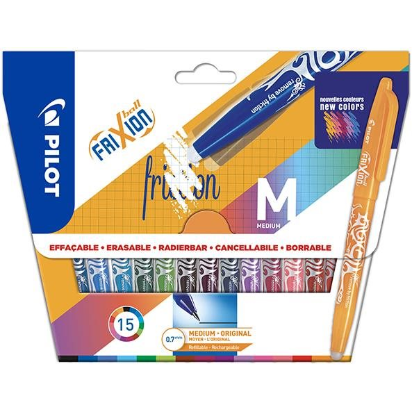 PILOT FriXion Ball 07 / 0,35 mm - 15 színből álló készlet (3131910551614)