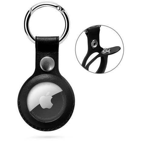 Epico AirTag bőr tok Epico logóval - fekete