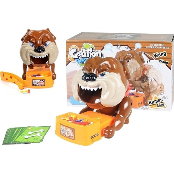  LeanToys Gra Zręcznościowa Zły Pies Na Baterie Buldog Brązowy LEAN Toys